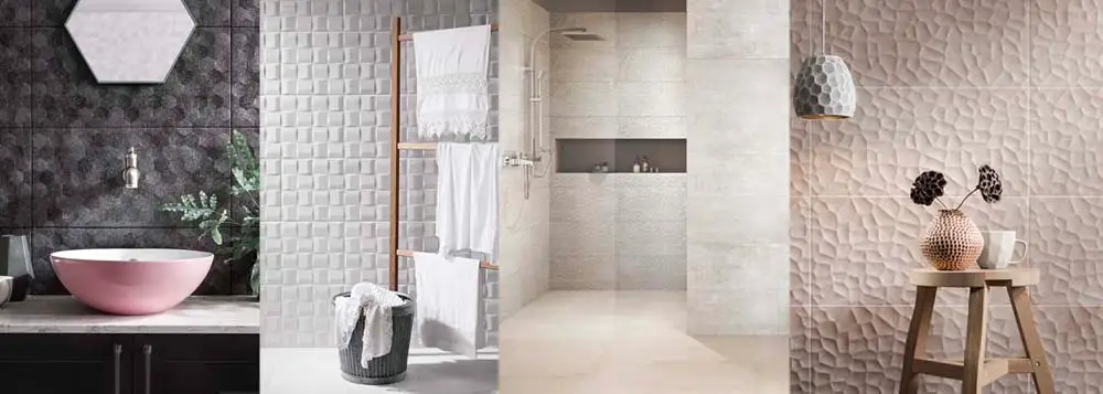 Neutral texture and pattern tiles
