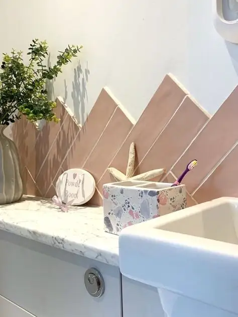 Metro brick tiles in bathroom