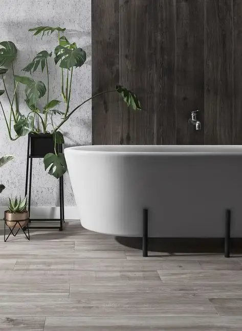 Japandi bathroom style