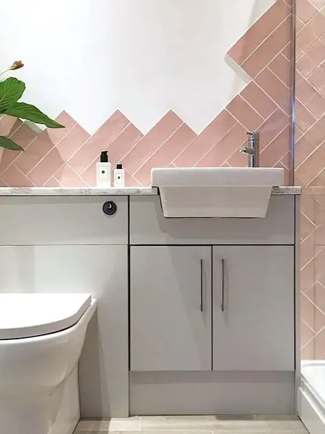 Metro brick tiles in bathroom