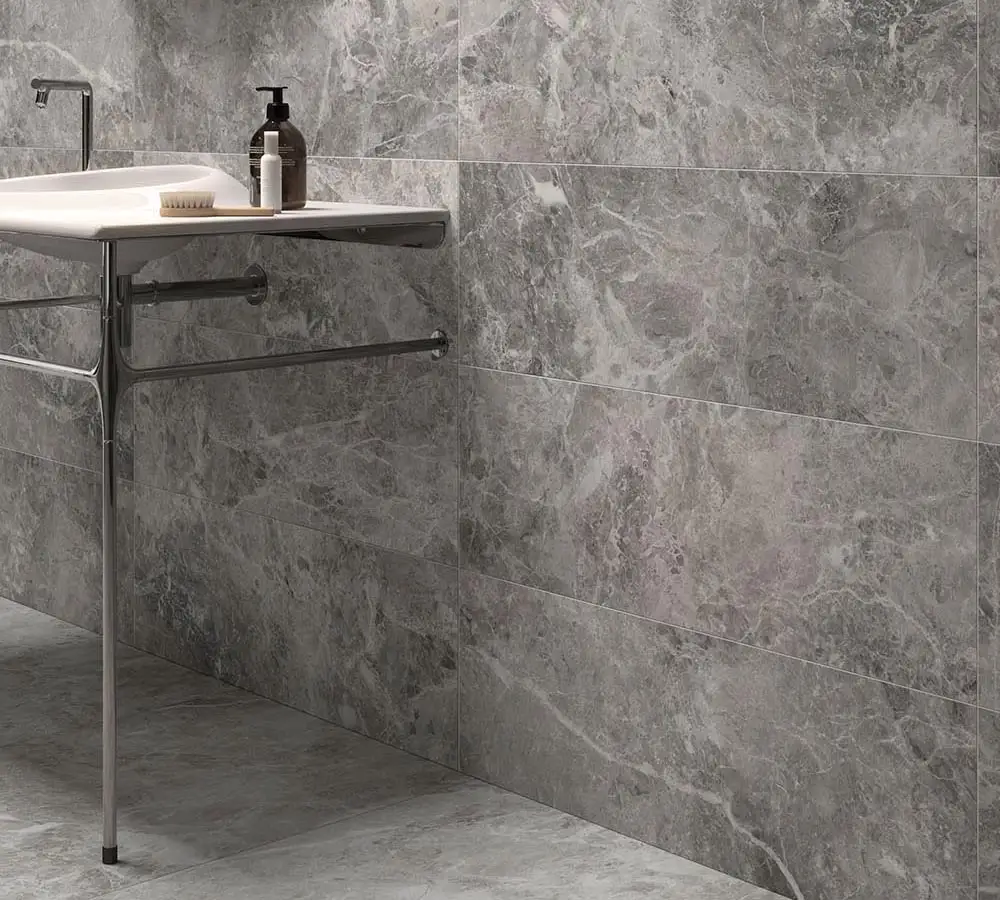 Grey marble bathroom