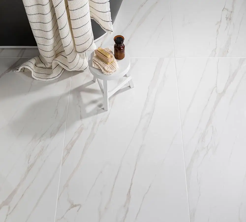 Marble bathroom floor