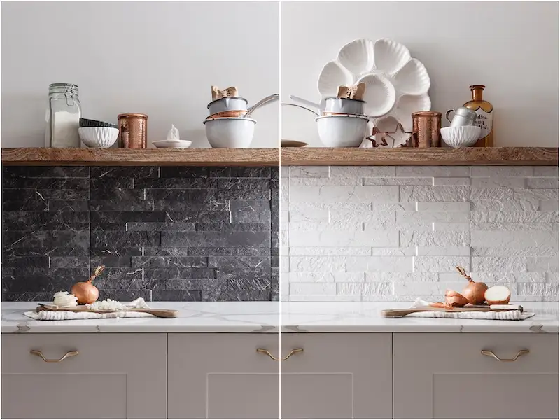 Textured Tile Splashback
