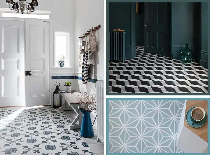 Patterned Hallway Floor Tiles
