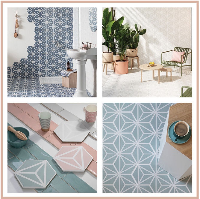 Colourful Hexagonal Floor Tiles