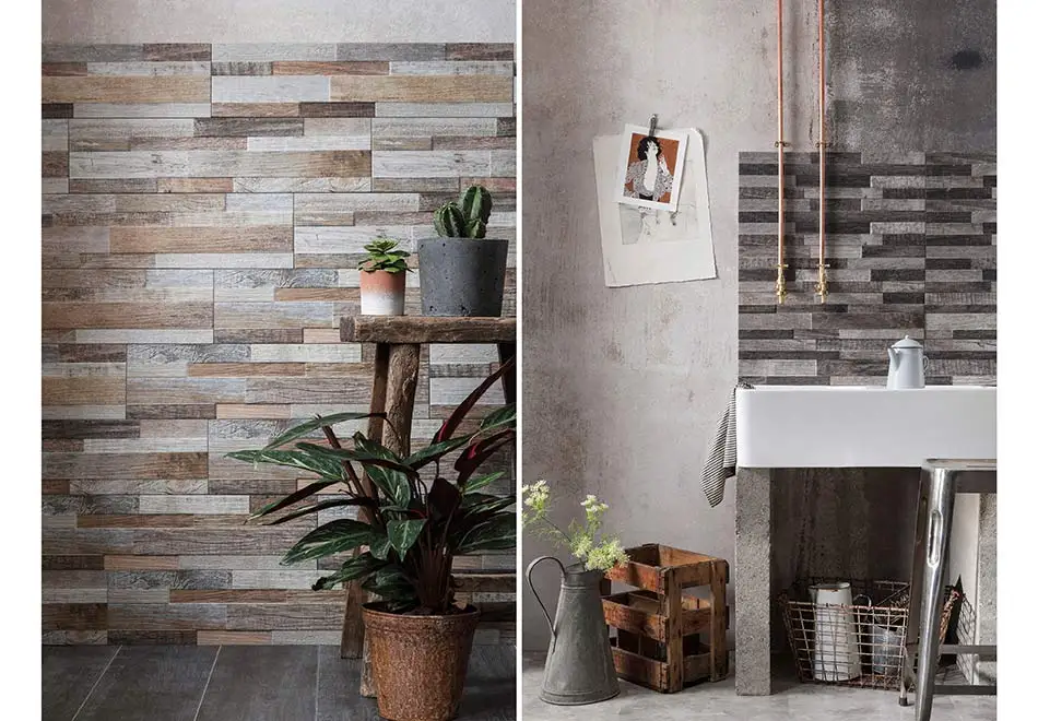 Inwood 3D wood effect wall tiles