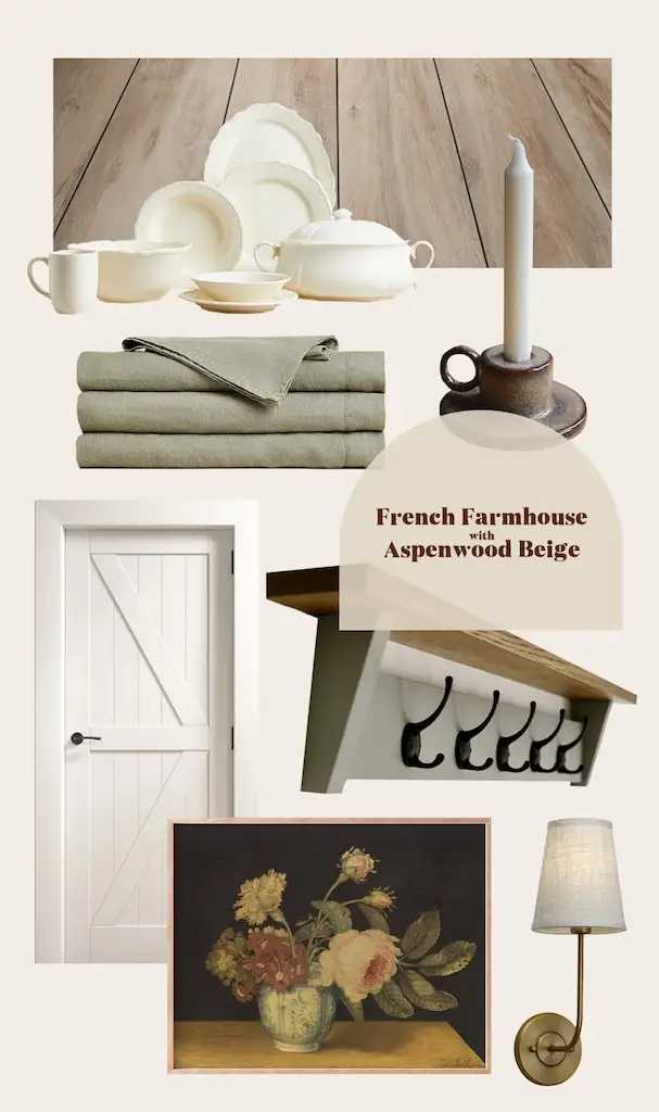 Aspenwood Beige French Farmhouse Moodboard