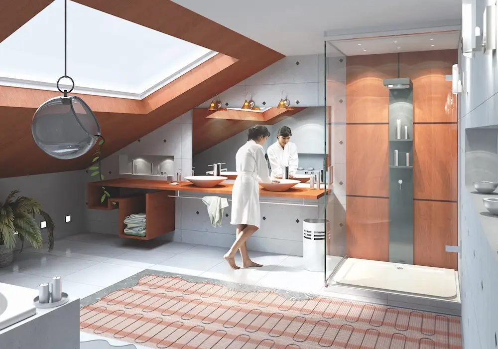 Underfloor heating mat installation