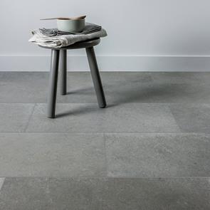 Realstone Rain taupe porcelain tiles on kitchen floor