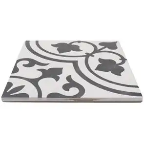 Cuban White Ornate Tile - 223x223mm