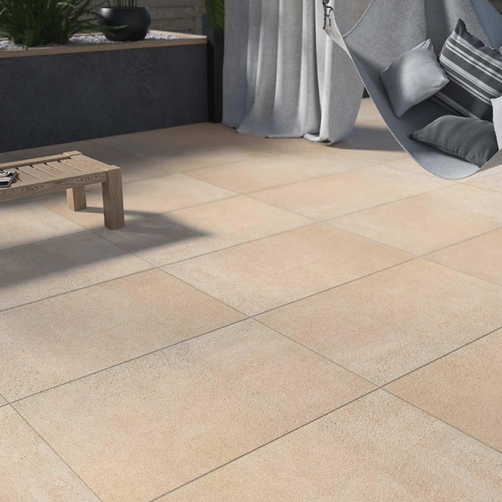 Optimal Beige Outdoor Tile in a garden