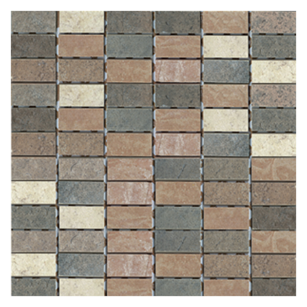 Scala Brown/Beige Mosaic Tile - 25x50mm (Sheet 300x300mm)