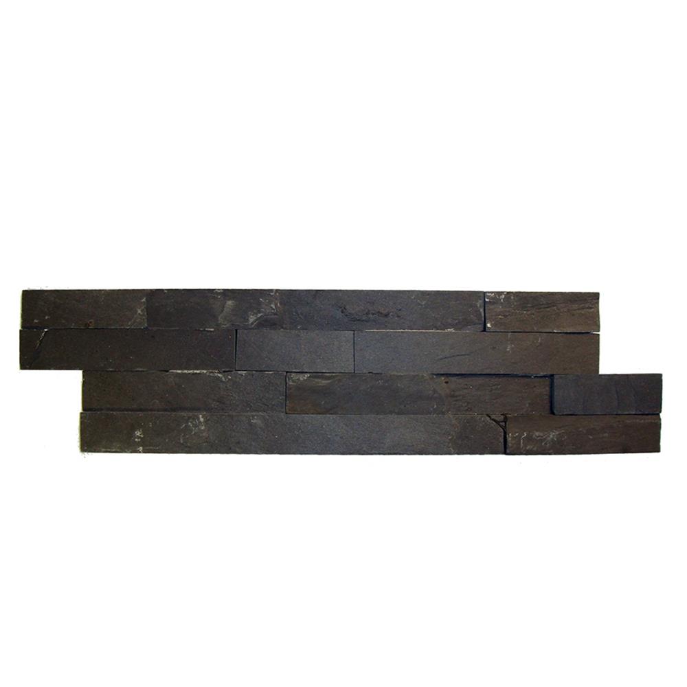 Split Face Brick Mosaic Black - 360x100mm