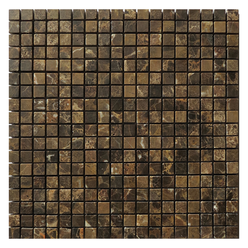 Gemini Mosaics Mocca Stone Mosaic Tile - 15x15mm (Sheet 300x300mm)