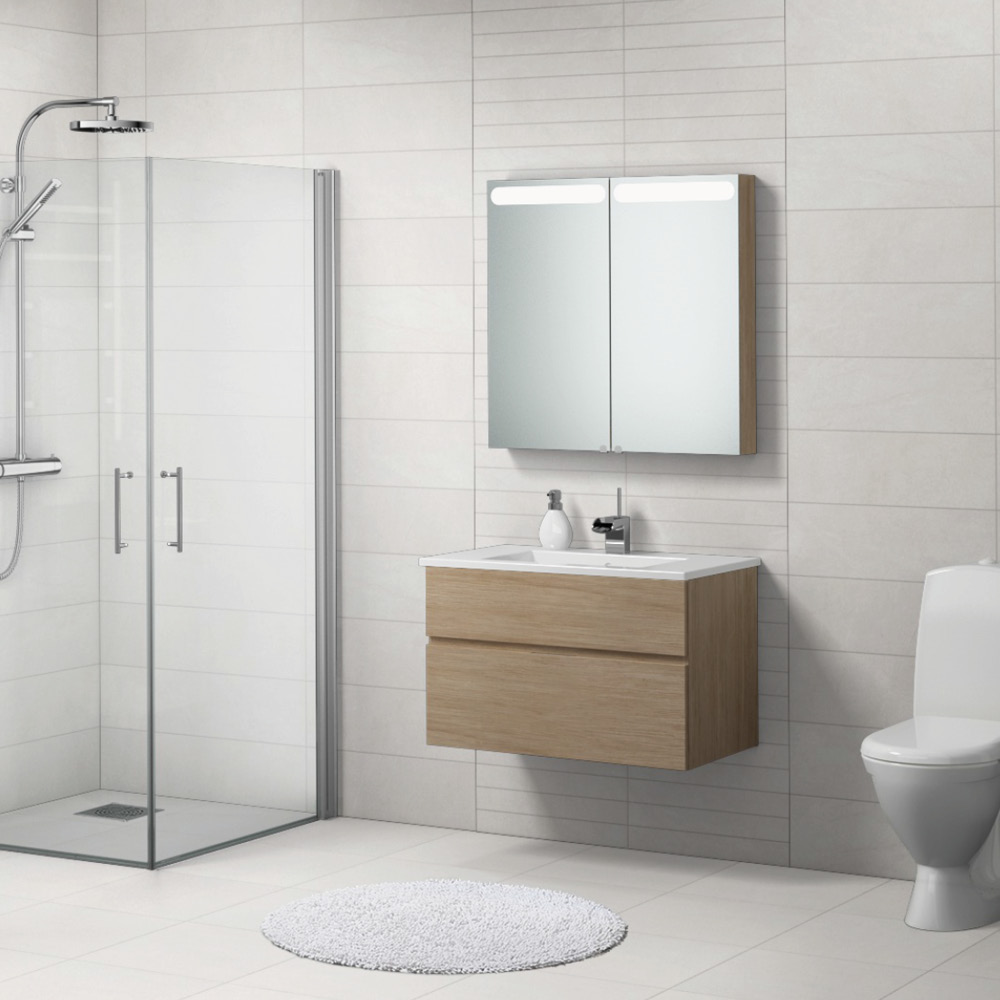 Contemporary bathroom furniture highlighting the stone by stone collection