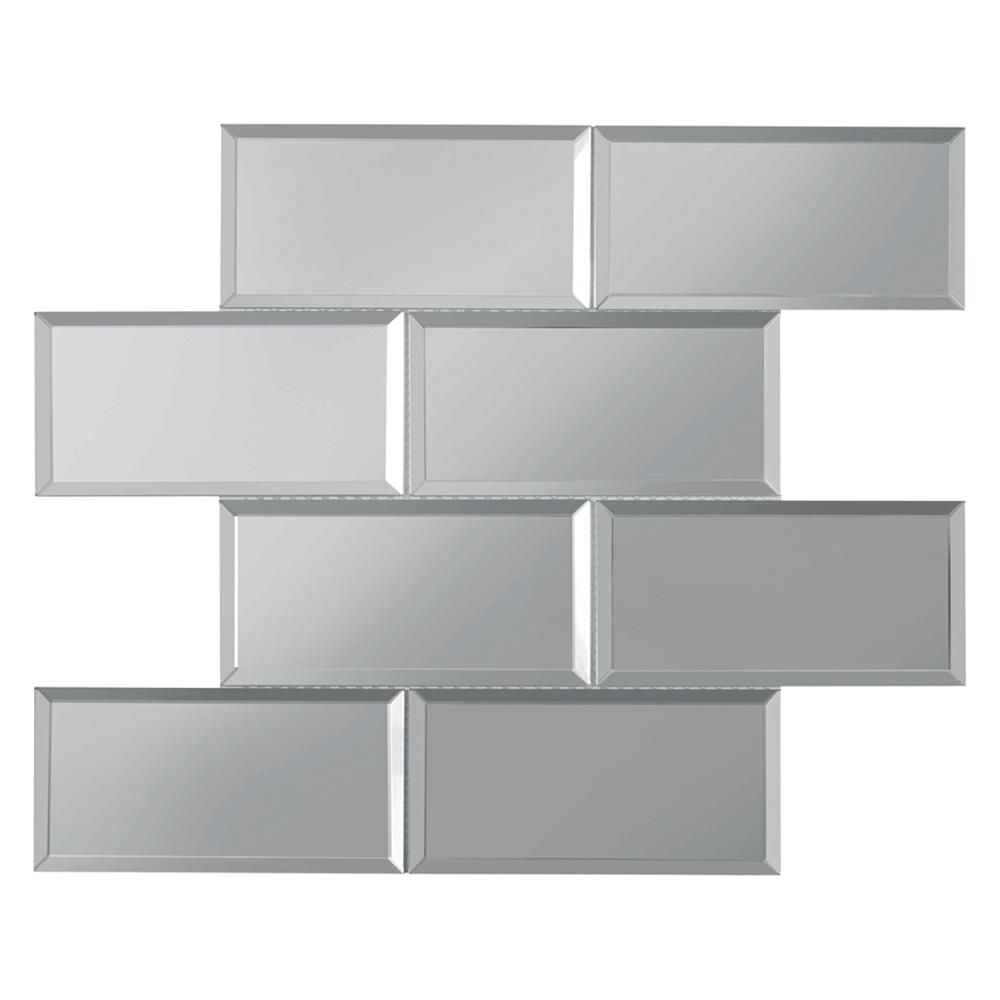 Lumiere Bevel Mirror Brick Mosaic 75x150mm