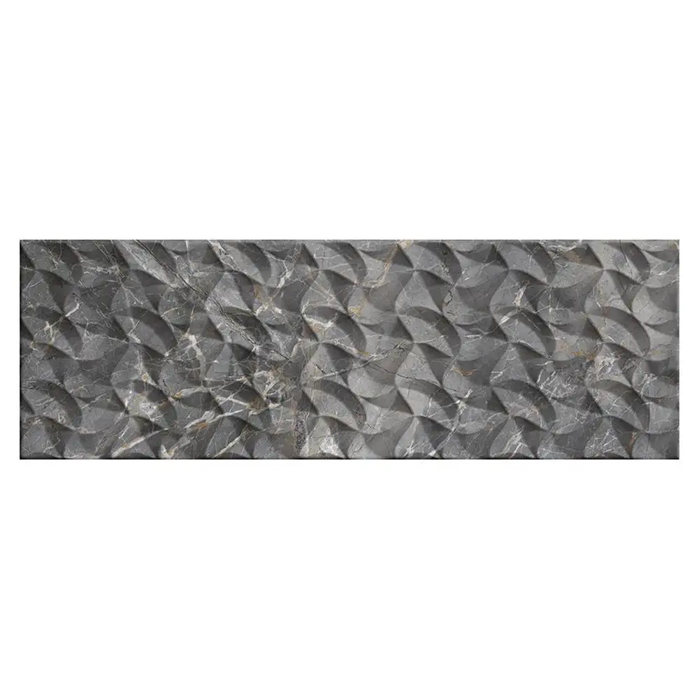 Nebula Grey Decor Gloss Wall Tile - 900x300mm