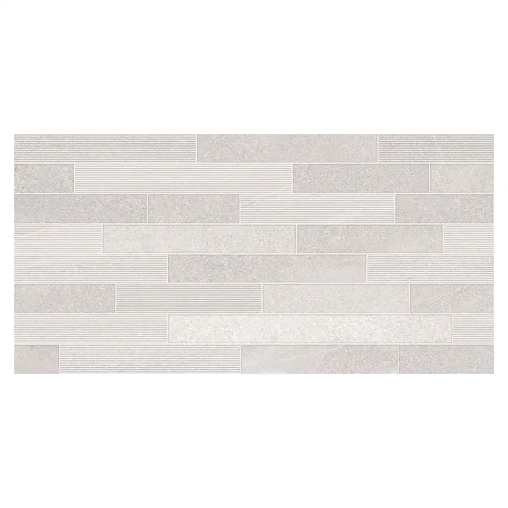 Norwick White Shiny Décor Tile - 595x295mm