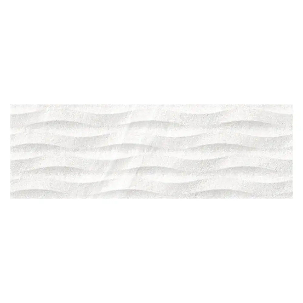 Riverstone Wave White Décor Tile - 690x240mm