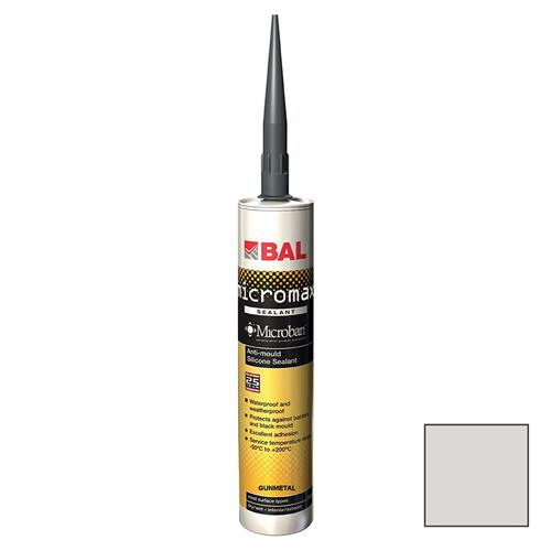 BAL Micromax Silicone Sealant Gunmetal - 310ml