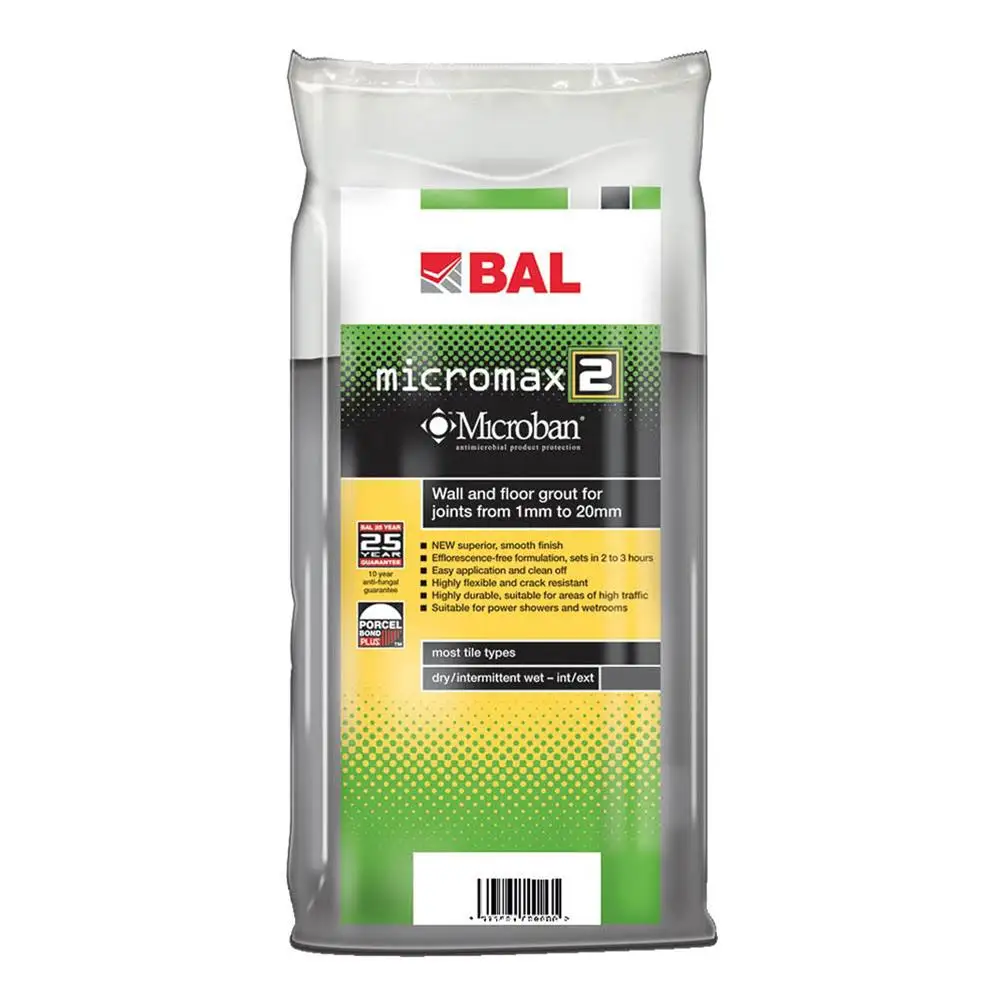 10Kg Bal Micromax 2 Grout Gunmetal 18998