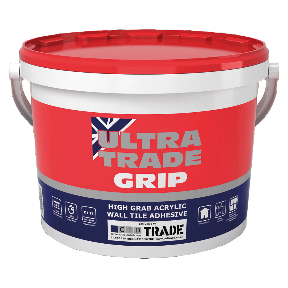 Bucket of Ultra Trade Grip Ready Mixed Wall Tile Adhesive - 15kg