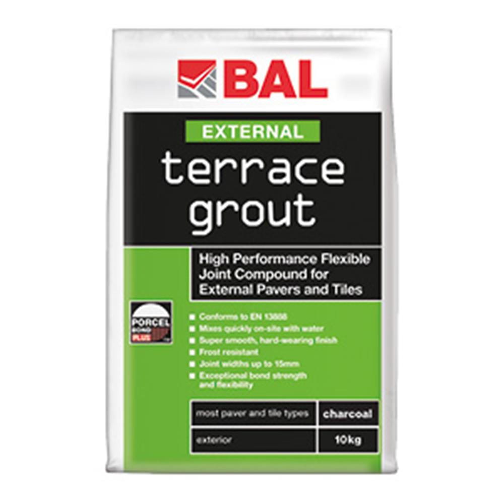 Bag of BAL External Charcoal Terrace Grout - 10kg