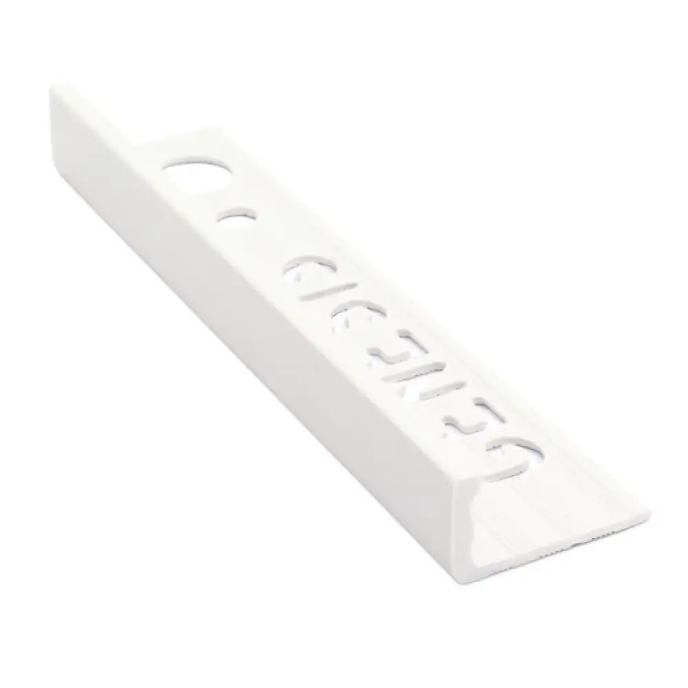 Genesis Straight Edge Tile Trim ESP White - 2500x12mm