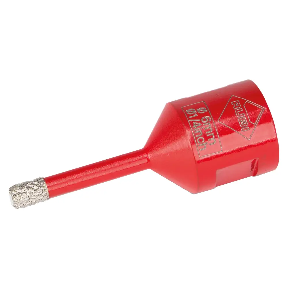 Rubi Diamond Drill Bit for Grinder or Drill - Dry Cut - 6mm