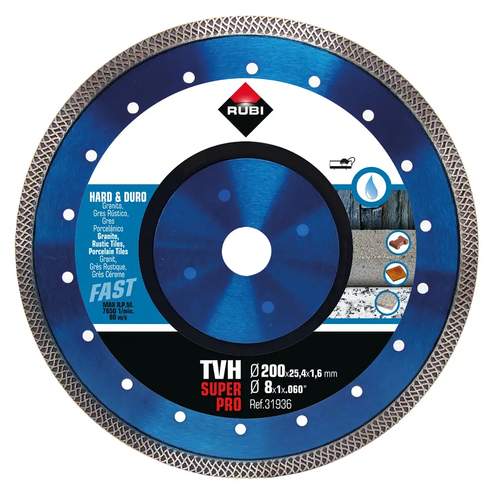 Rubi TVH200 Superpro Turbo Viper Hard Materials Cutting Blade  - 200mm