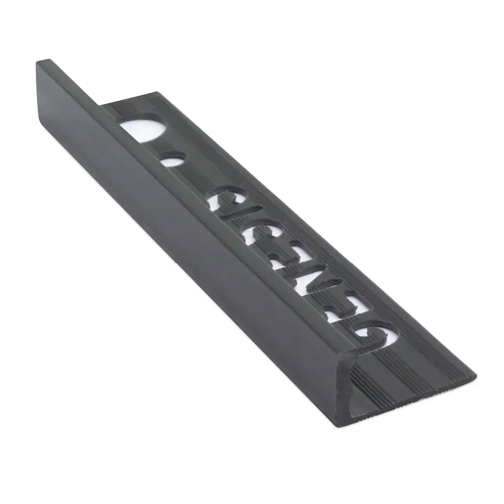 Genesis Straight Edge Tile Trim ESP Black - 2500x8mm