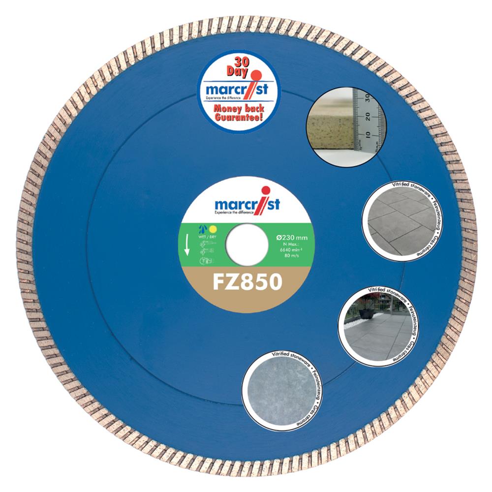 Marcrist FZ850 2CM Professional Tile Cutting Blade - 230mm