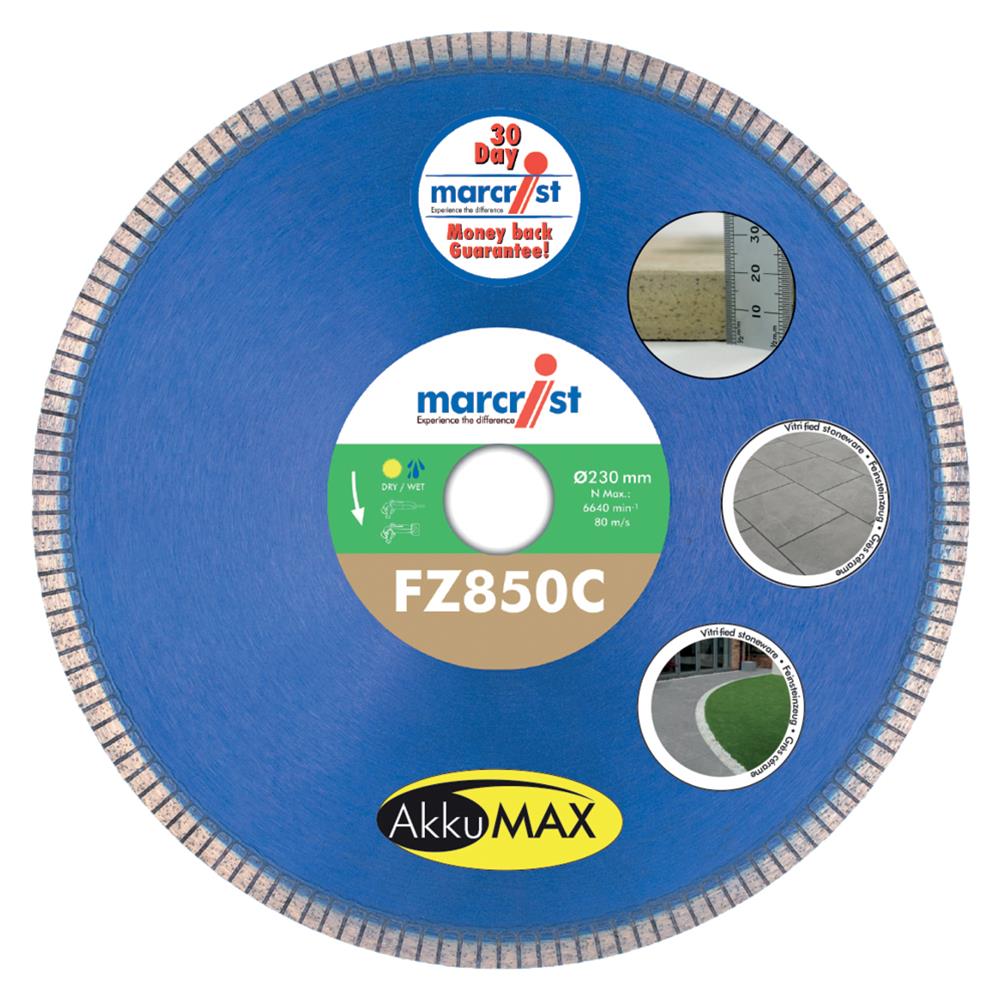 Marcrist FZ850 2CM Curved Tile Cutting Blade - 230mm