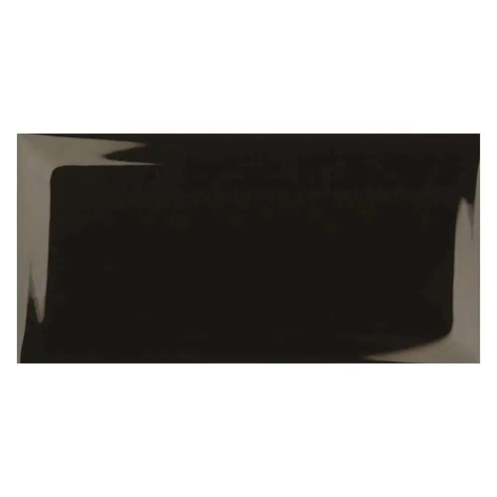 Bevel Brick Black Tile - 200x100mm