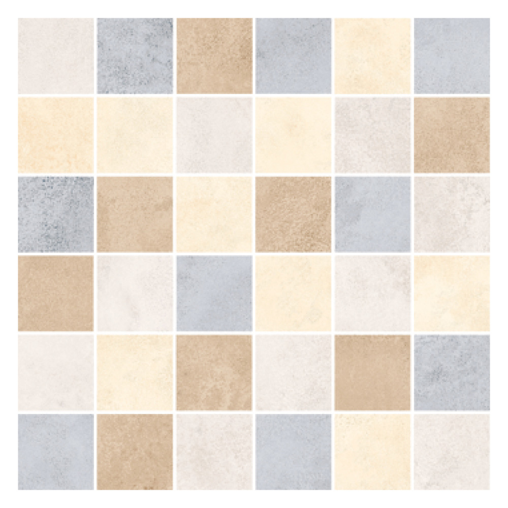 Natural Beauty Ivory Honey Sand Steel Mosaic Matt 50x50mm CTD Tiles