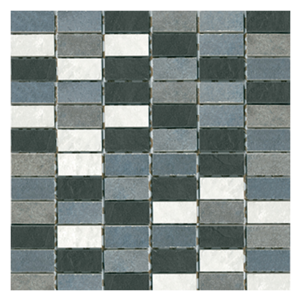 Scala Black White Mosaic Glazed Porcelain Wall Tile By Gemini
