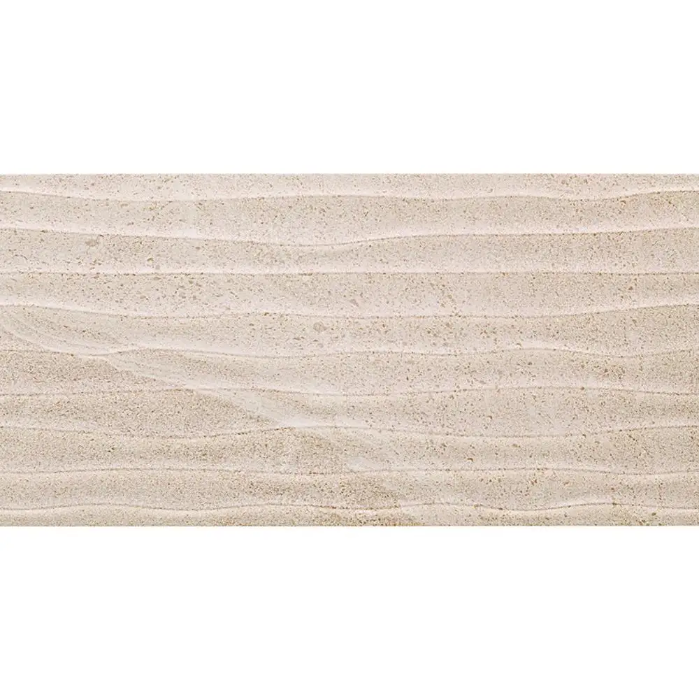 British Stone Beige Matt Wave Tile - 600x300mm