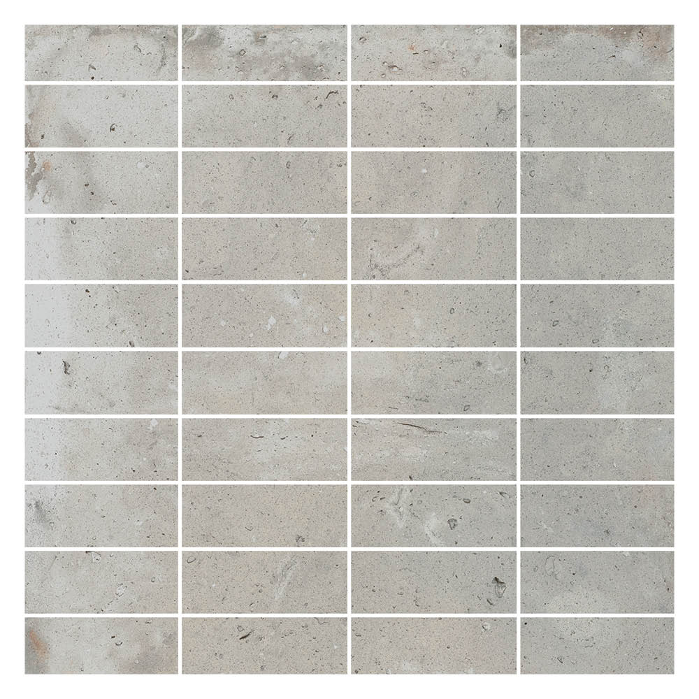 District Soft Grey Mosaic Tile - 70x25mm (Sheet 300x300mm)