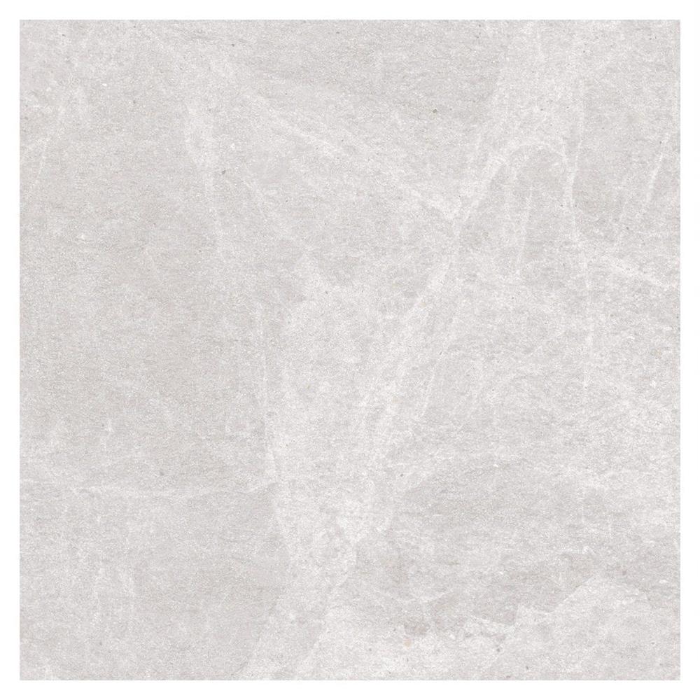 Veined Stone Light Grey Tile - 600x600mm