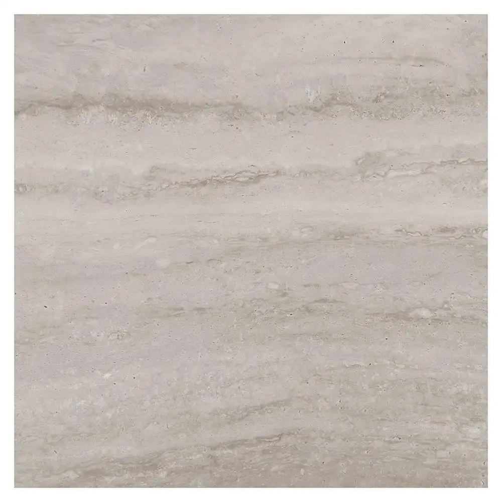 Brescia Light Grey Travertine Effect Tile - 450x450mm