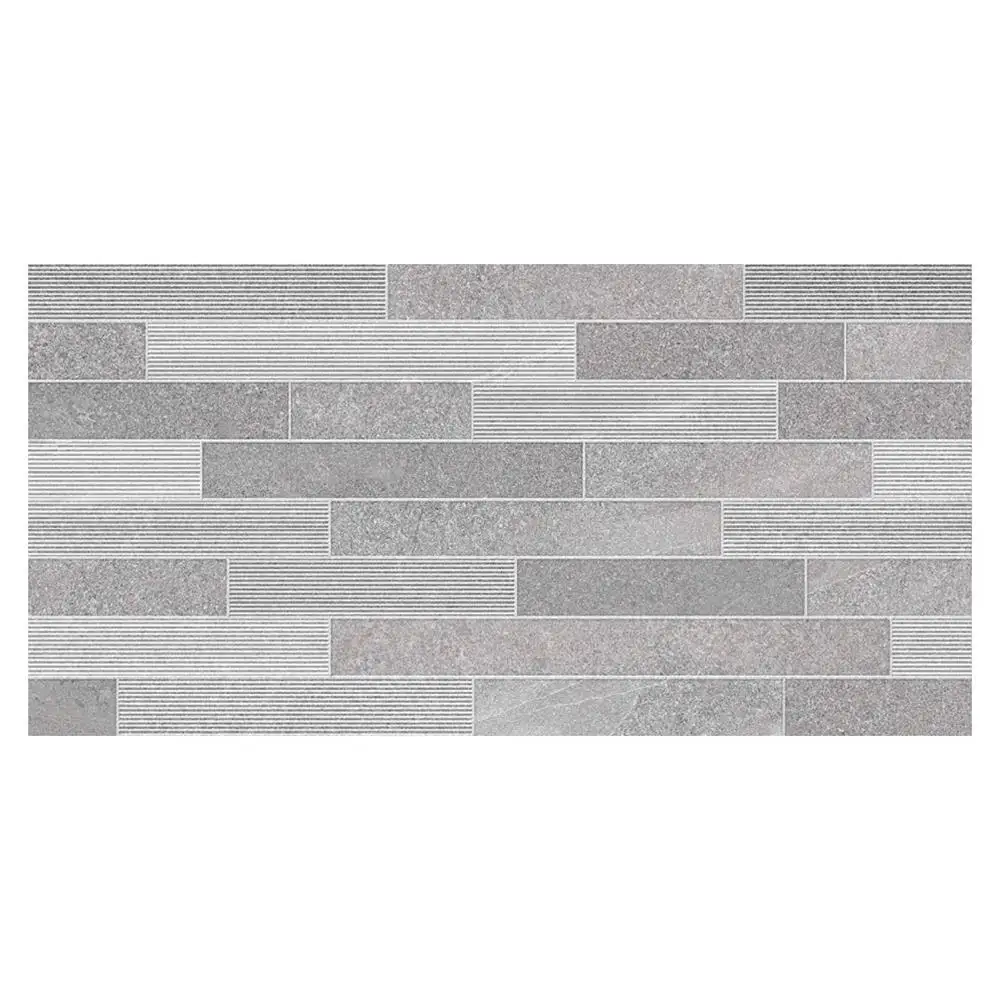 Norwick Grey Shiny Décor Tile - 595x295mm