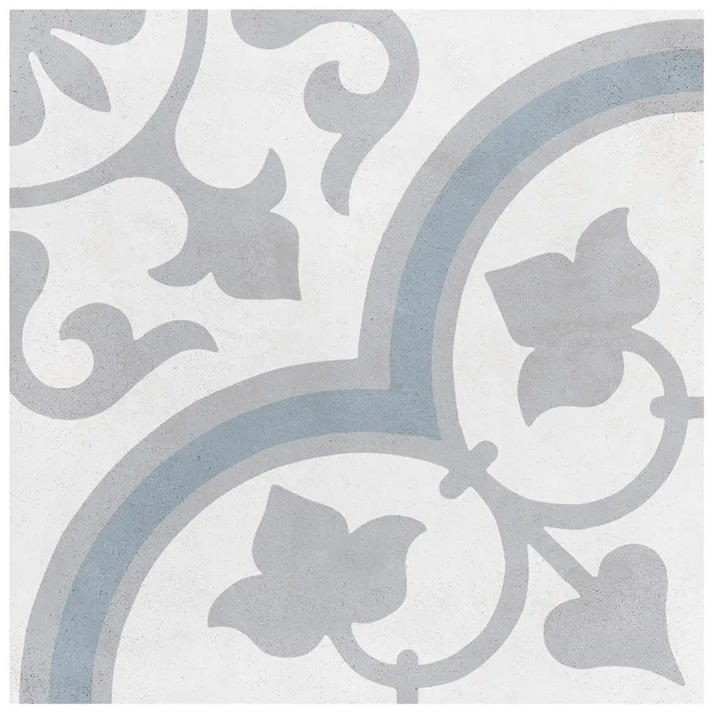 Havana Silver Ornate Matt Tile - 223x223mm