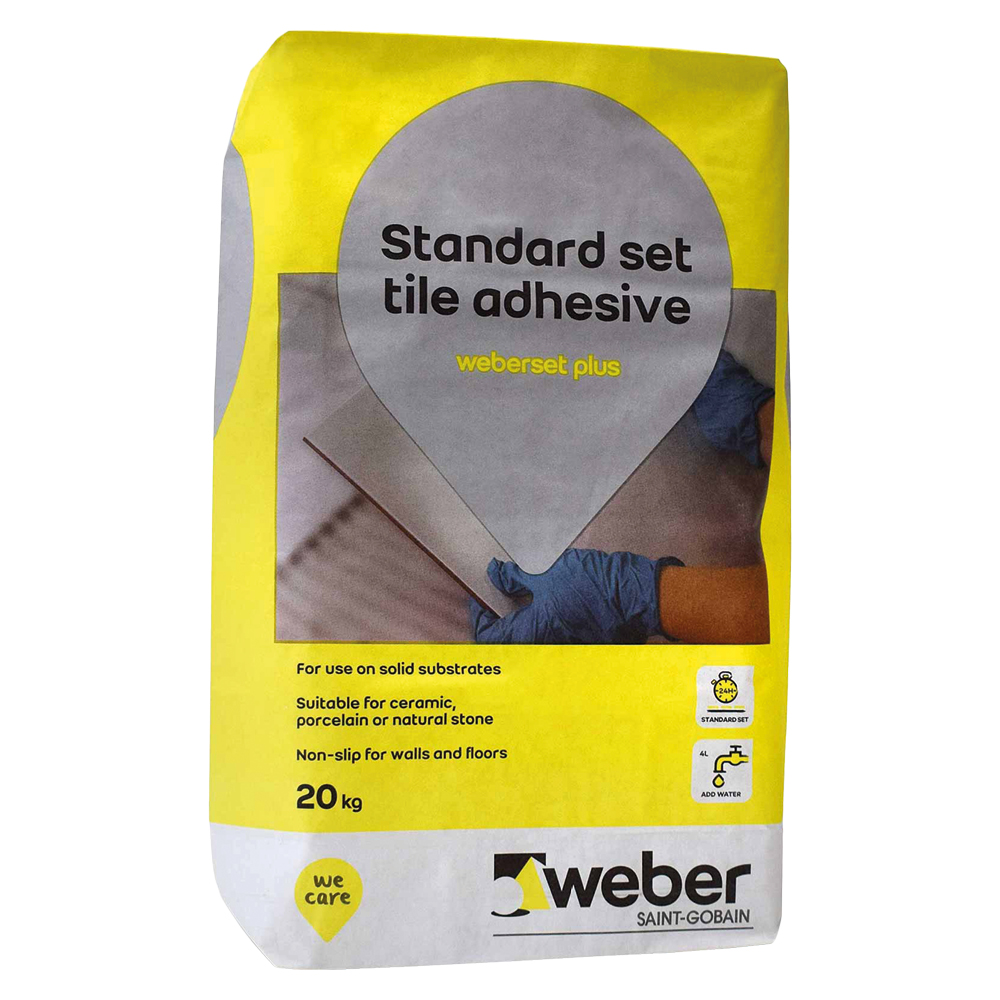 Bag of White Weber Set Plus Tile Adhesive - 20kg
