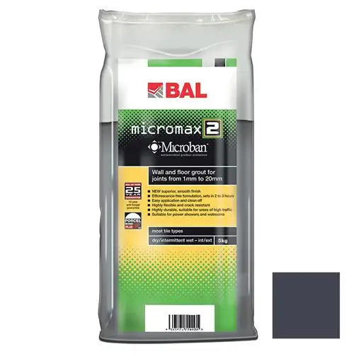 BAL Micromax 2 Tile Grout Anthracite - 5kg
