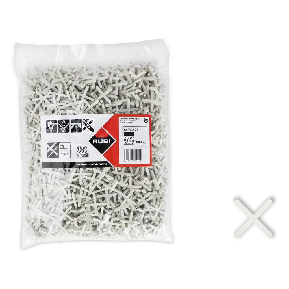 Bag of 1000 Rubi Tile Spacers - 3mm